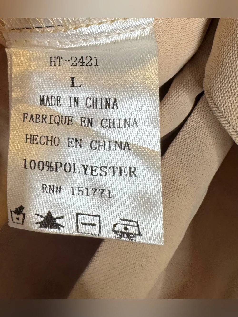 Le Lis Open-Front Draped Blazer in Beige open front size Large